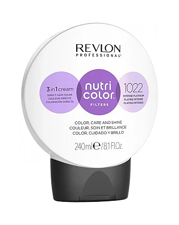 Revlon Professional Nutri Color Filters - Прямой краситель без аммиака, оттенок 1002 Светлая платина, 240 мл - hairs-russia.ru